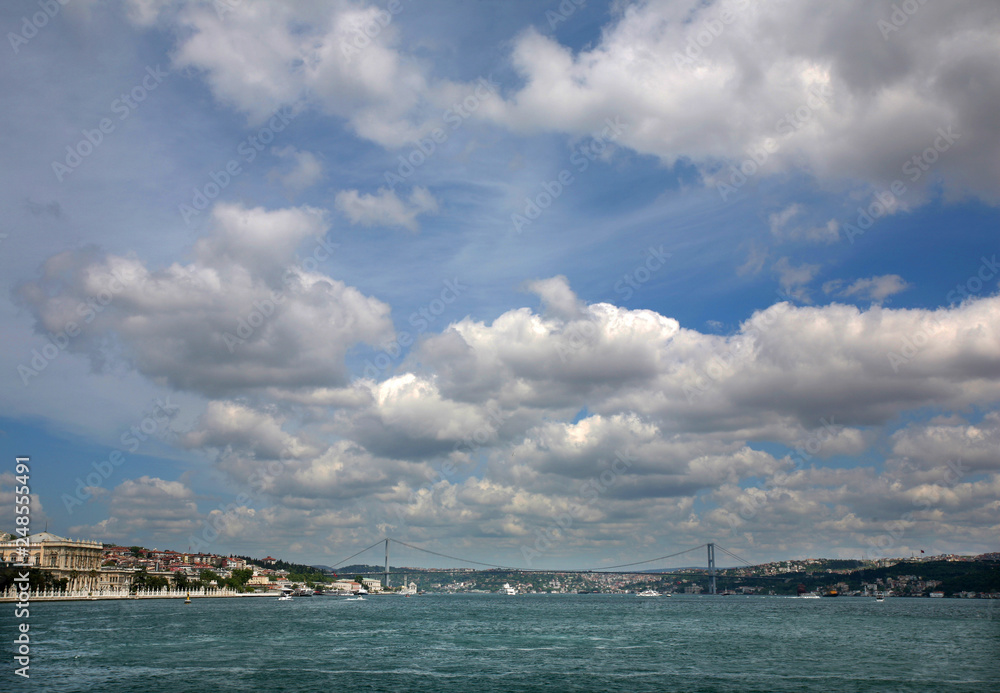 July 15 Martyrs Bridge (Bosphorus Bridge) in Istanbul, Turkey.