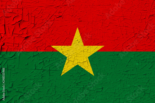 Burkina Faso painted flag