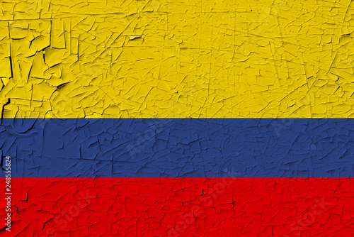 colombia painted flag
