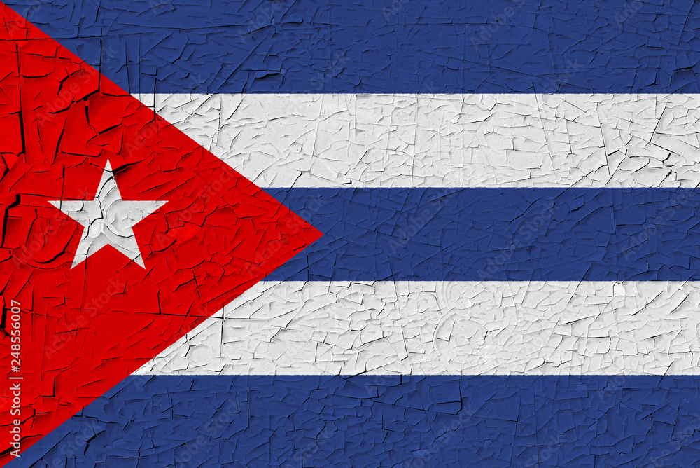Cuba painted flag
