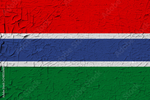 Gambia painted flag