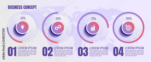 infographics business chart design template. You can place relevant content in the area, vector illustration.