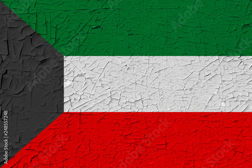 kuwait painted flag