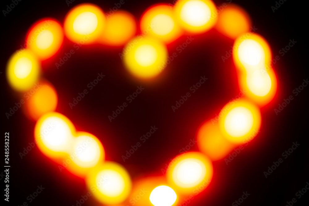 garland heart on wooden background,shining heart on Valentine's Day for loving couples garland heart on wooden background,shining heart on Valentine's Day for loving couples