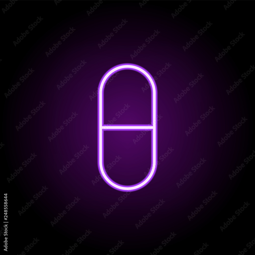 medicine pill icon. Elements of web in neon style icons. Simple icon for websites, web design, mobile app, info graphics medicine pill icon. Elements of web in neon style icons. Simple icon for websites, web design, mobile app, info graphics