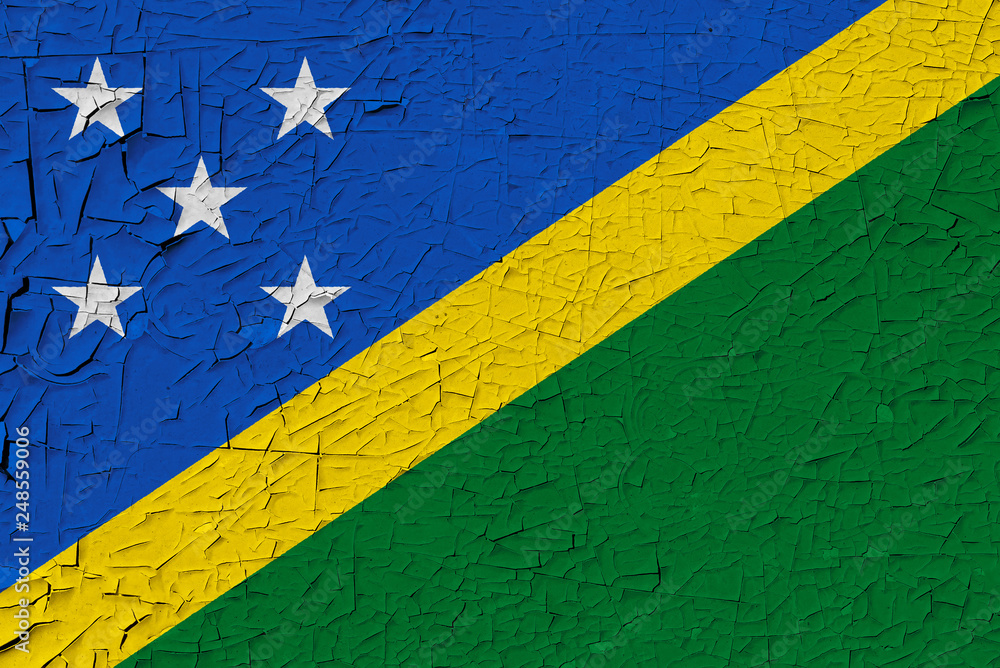 Solomon Islands painted flag