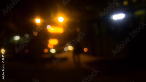 blur night with bus background