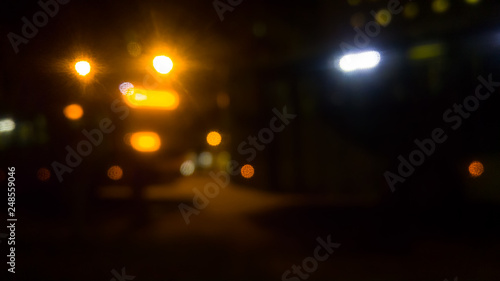 blur night with bus background