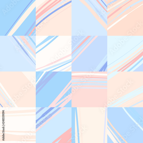 Vector Seamless surface geometric pattern design with color modern lines