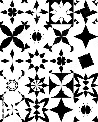 Etnic geometric seamless pattern islamic graphic ornament