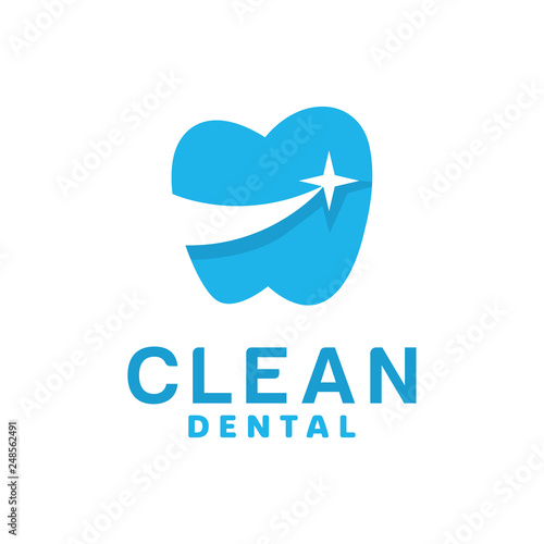 Clean Dental Logo for Dental clinic Vector Graphic Design