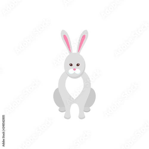 Easter Bunny flat icon.