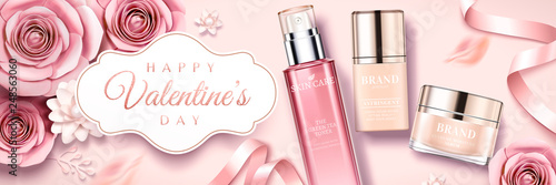 Happy Valentine's day skincare ads