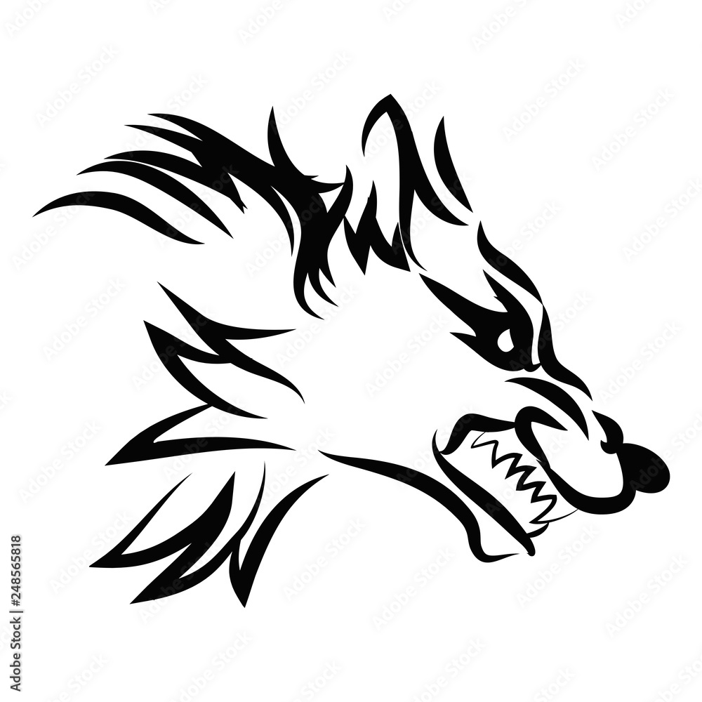 illustration of dog growl tattoo illustration of dog growl tattoo