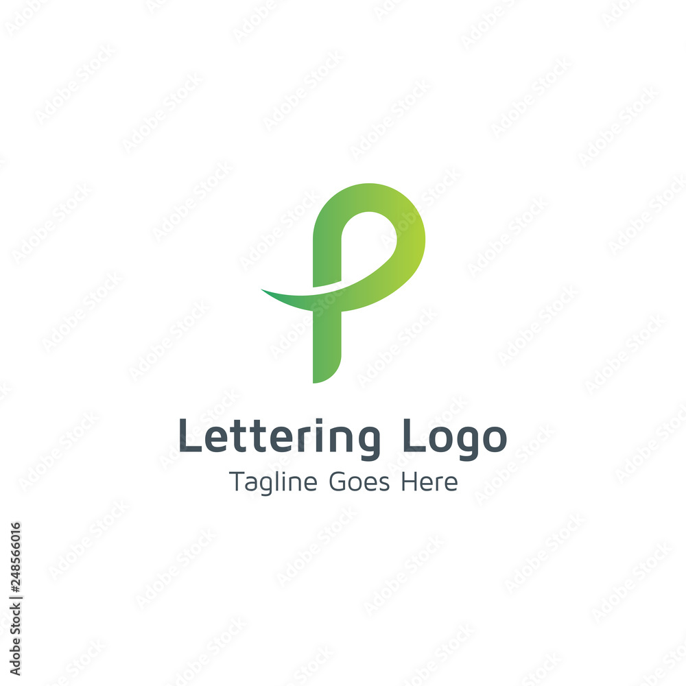 Lettering P Vector Lettering P Vector