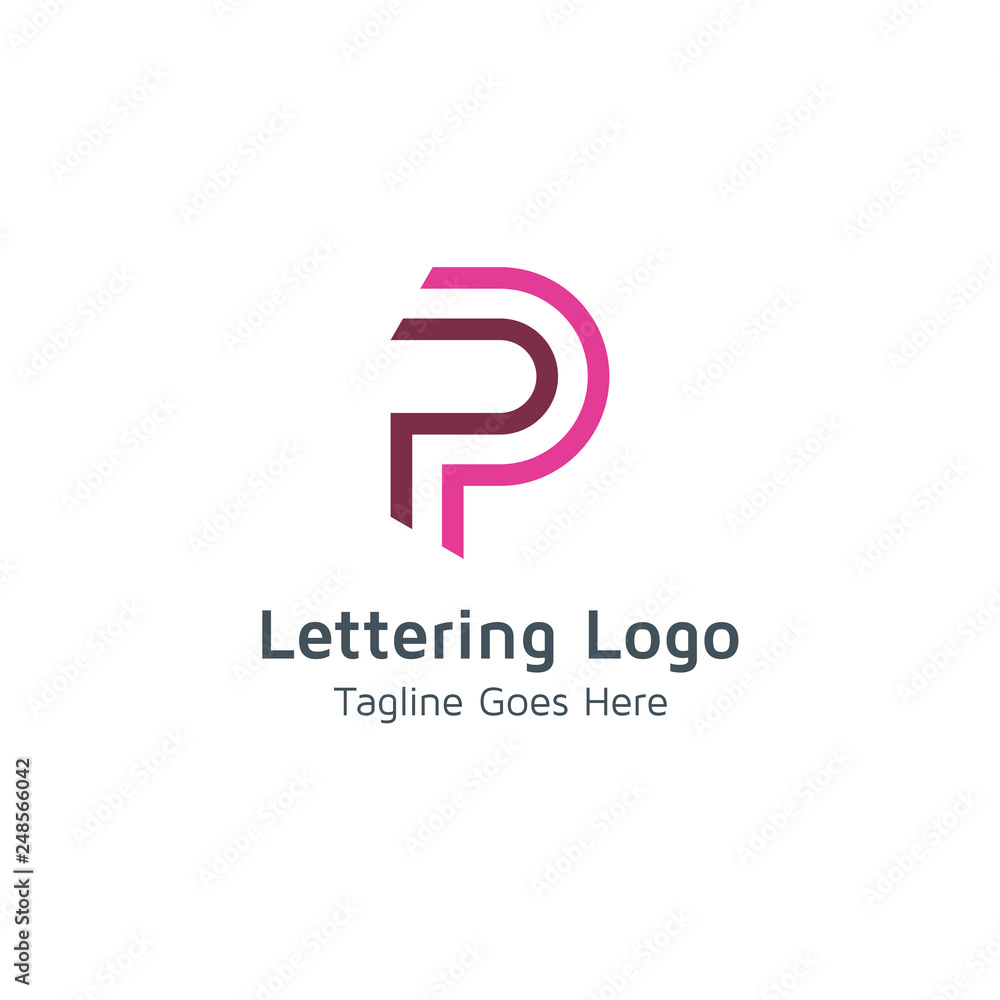 Lettering P Vector Lettering P Vector