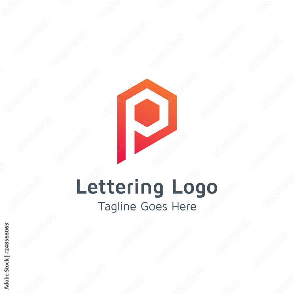 Lettering P Vector Lettering P Vector