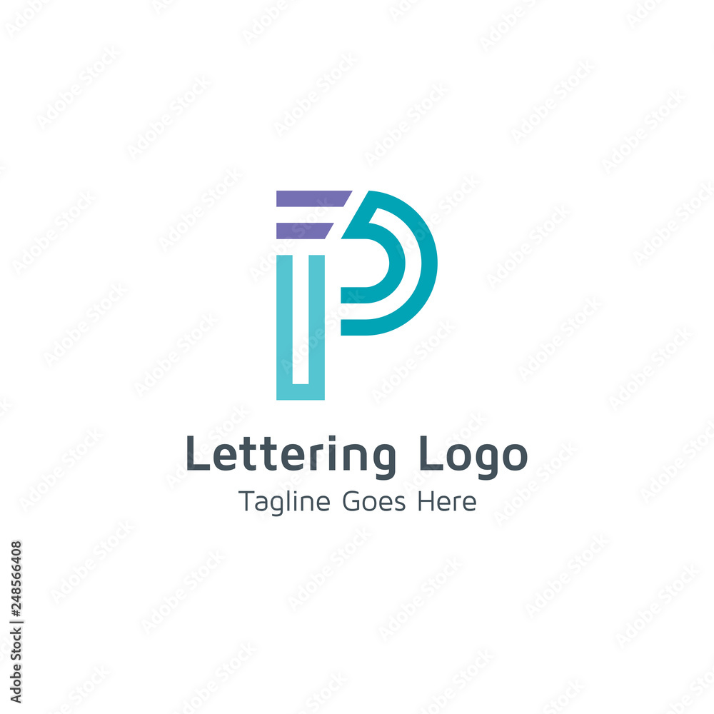 Lettering P Vector Lettering P Vector