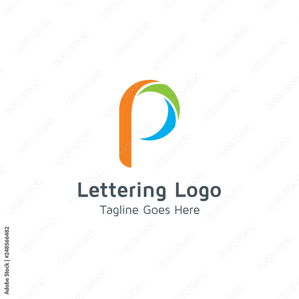 Lettering P Vector Lettering P Vector