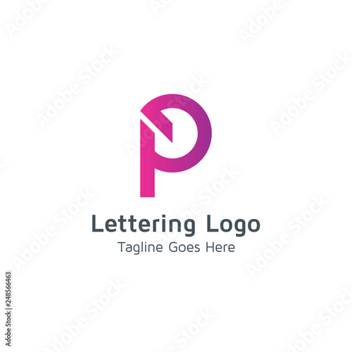 Lettering P Vector