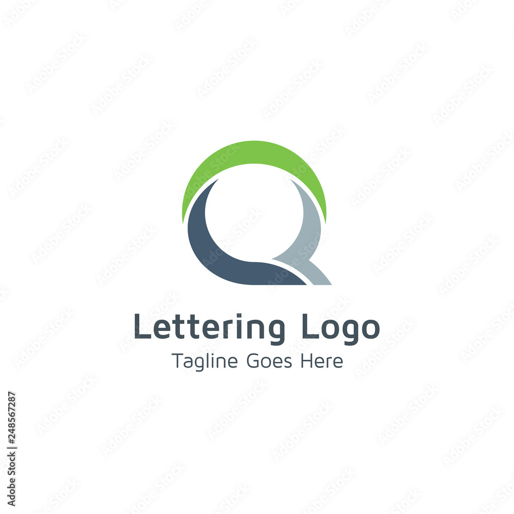 Lettering Q vector Lettering Q vector