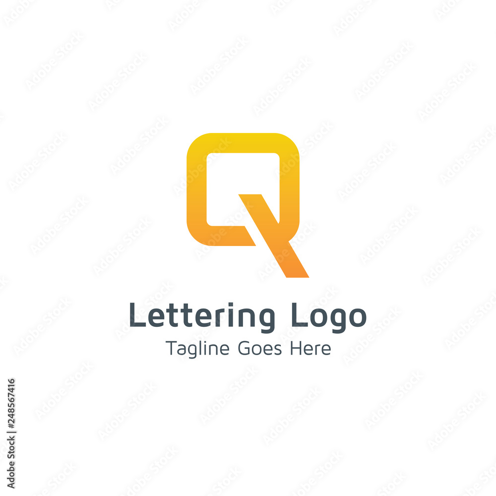 Lettering Q vector Lettering Q vector