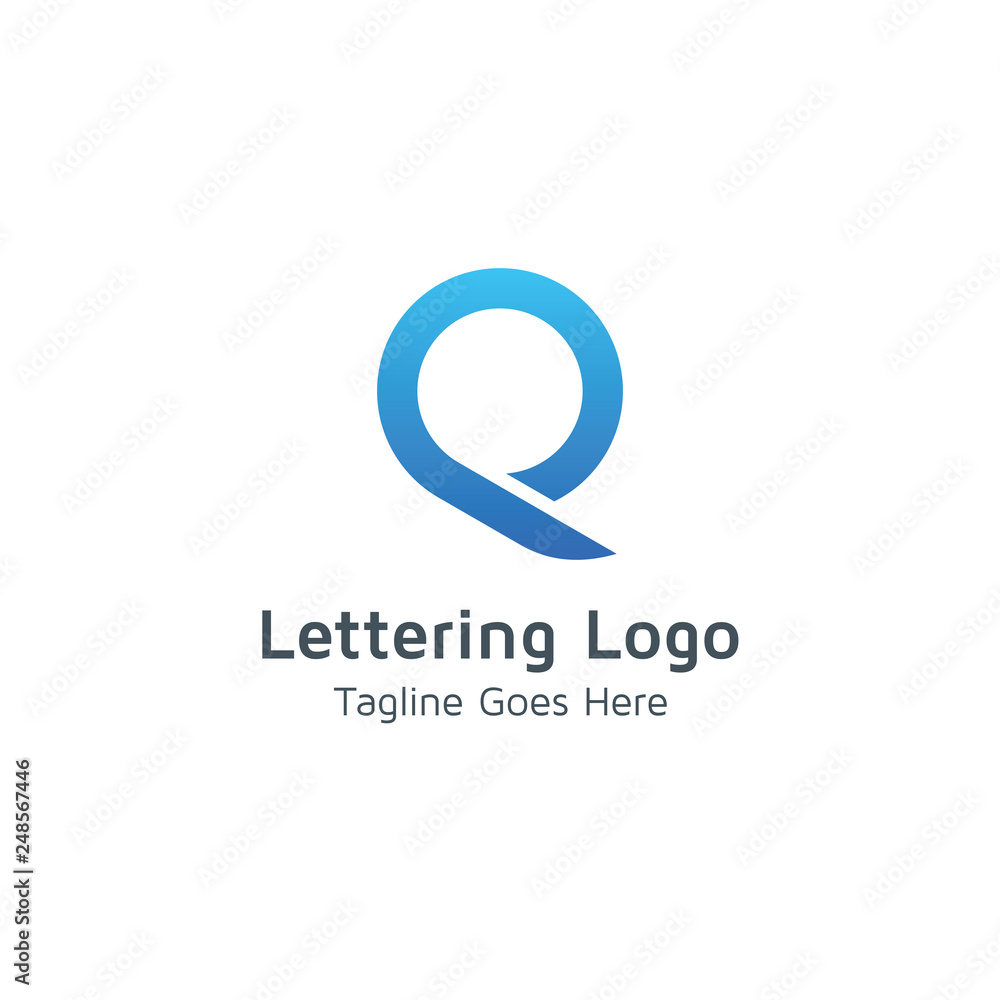 Lettering Q vector Lettering Q vector