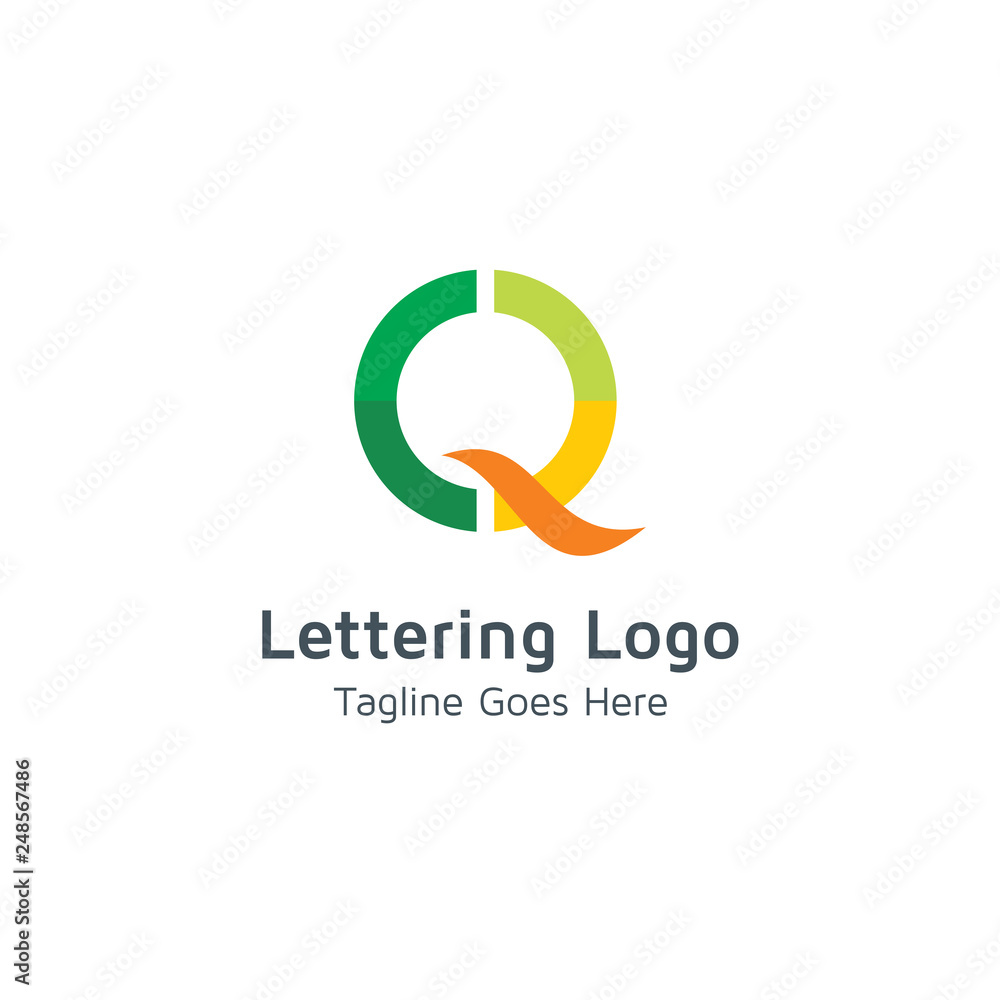 Lettering Q vector Lettering Q vector