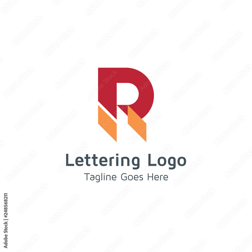 Lettering R Vector Lettering R Vector