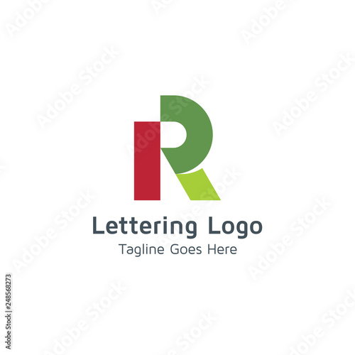 Lettering R Vector