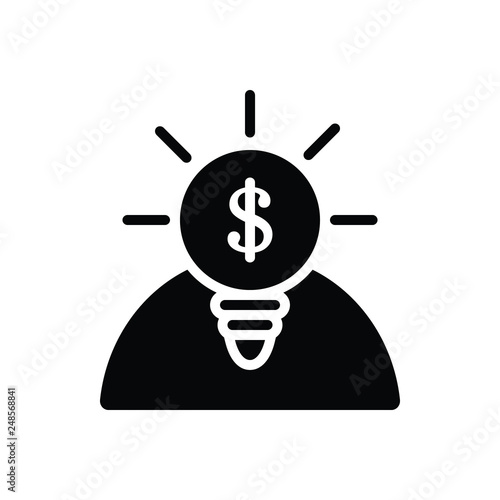 Black solid icon for opportunities 