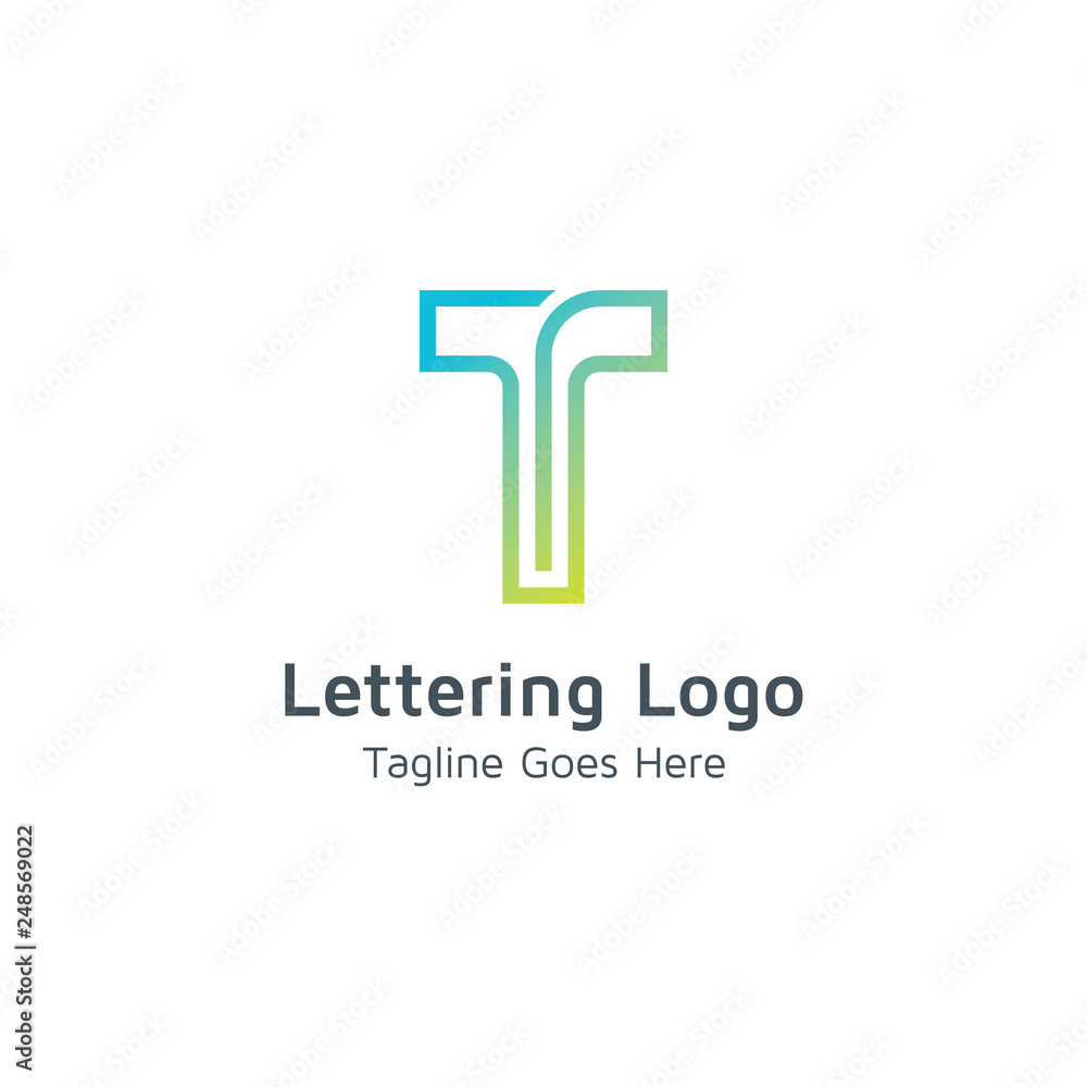 Lettering T Vector Lettering T Vector