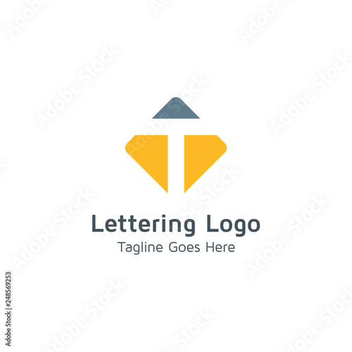Lettering T Vector