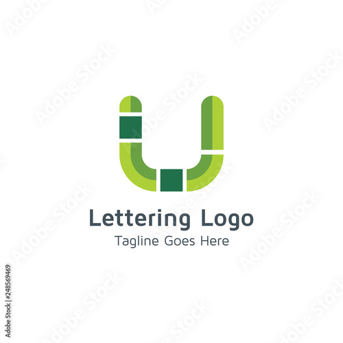 Lettering U Vector