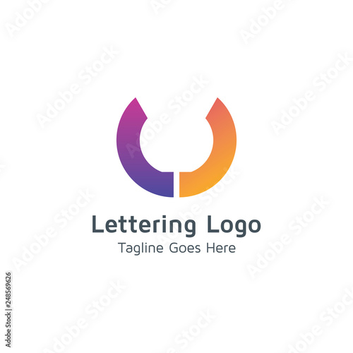 Lettering U Vector