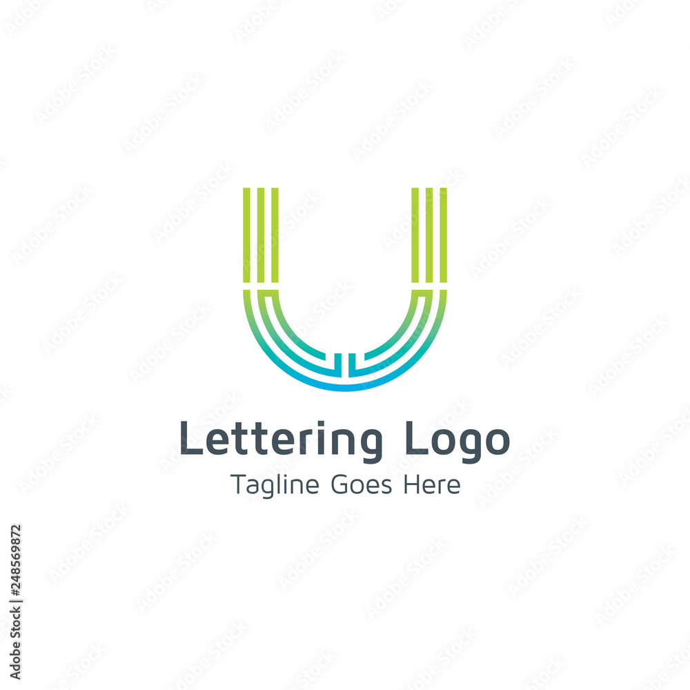 Lettering U Vector Lettering U Vector