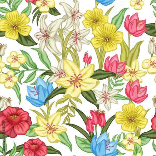 Beautiful Seamless Floral pattern design Print