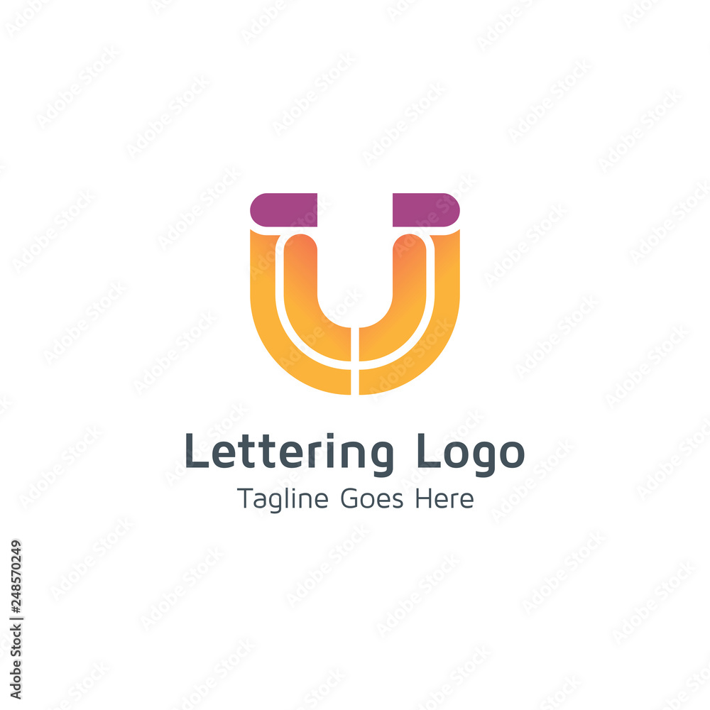 Lettering U Vector Lettering U Vector