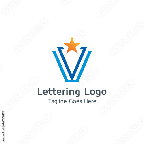 Lettering V Vector