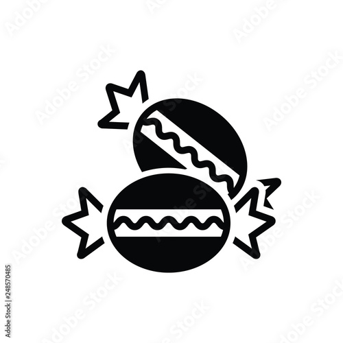 Black solid icon for bonbon 