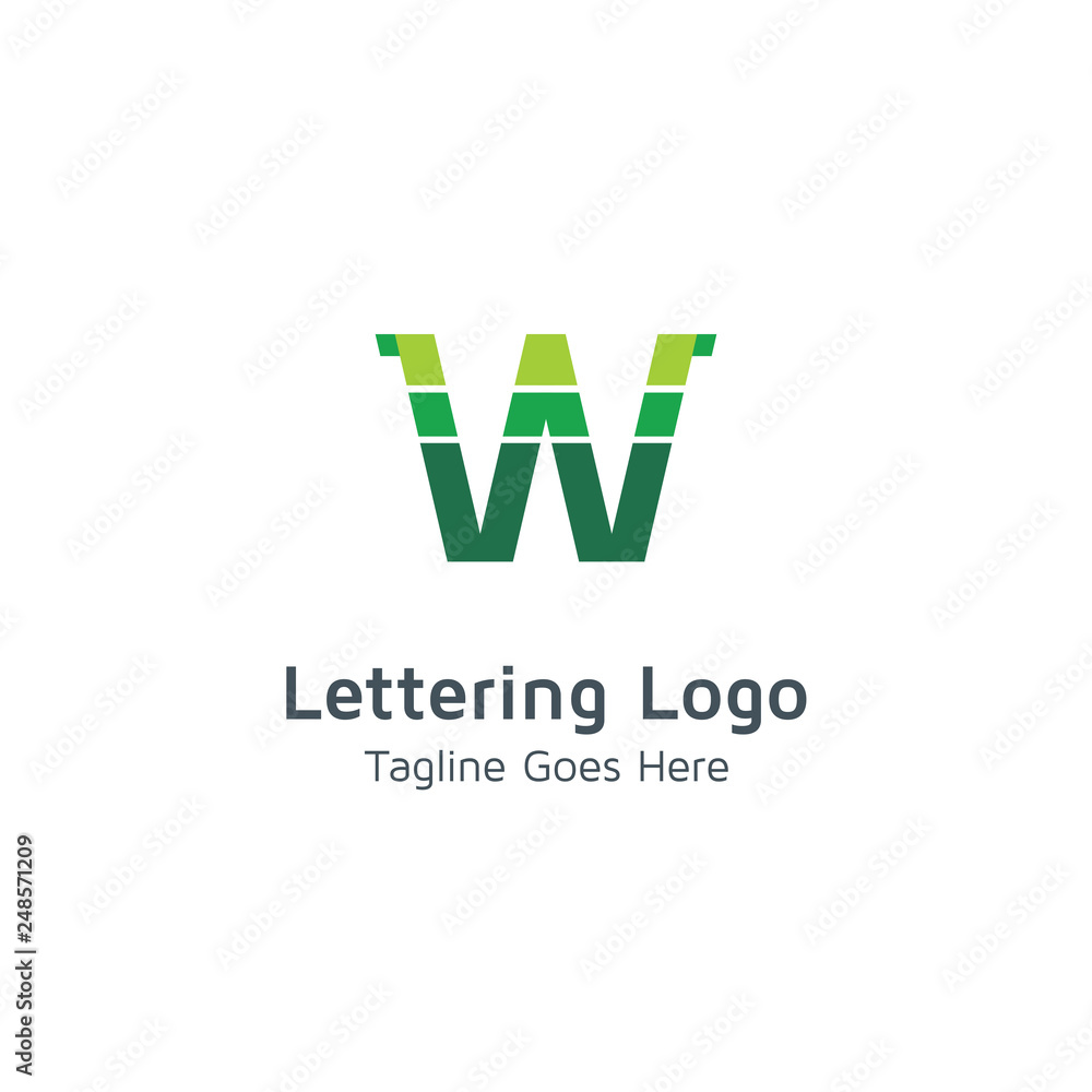 Lettering W Vector Lettering W Vector