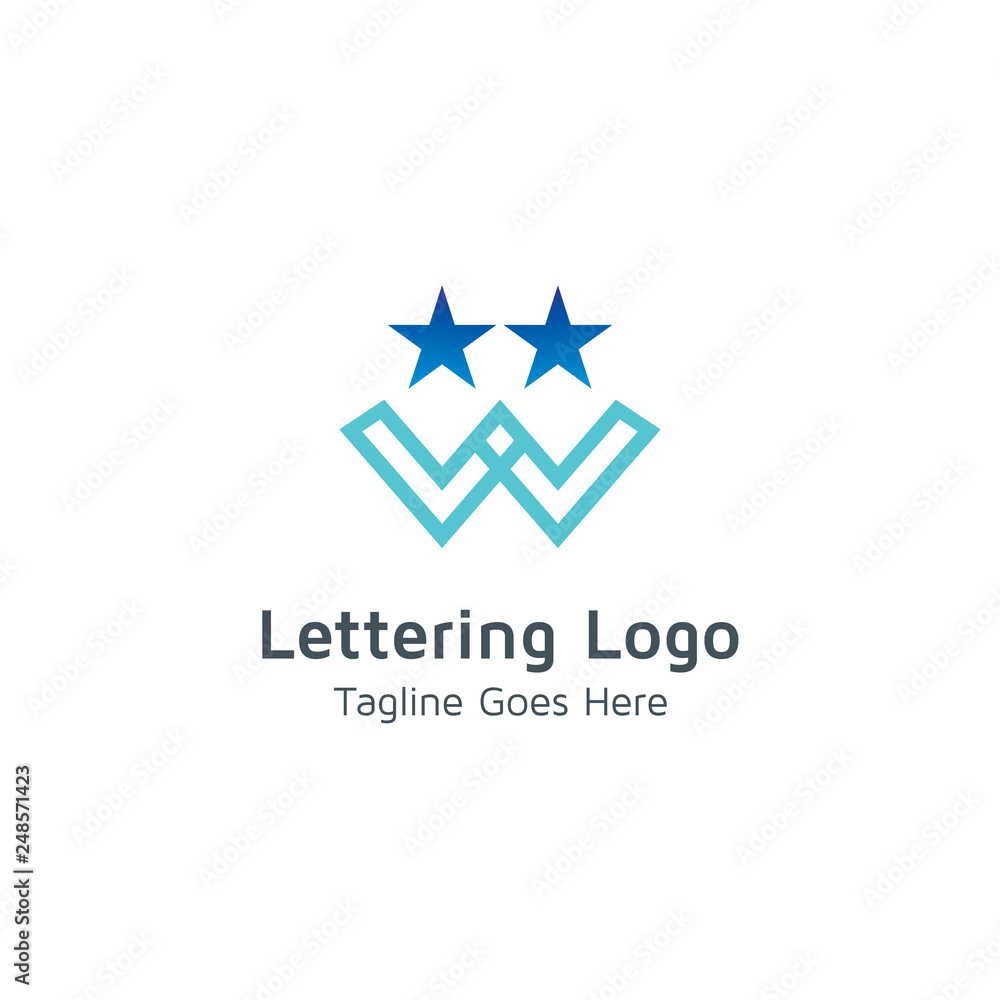 Lettering W Vector Lettering W Vector