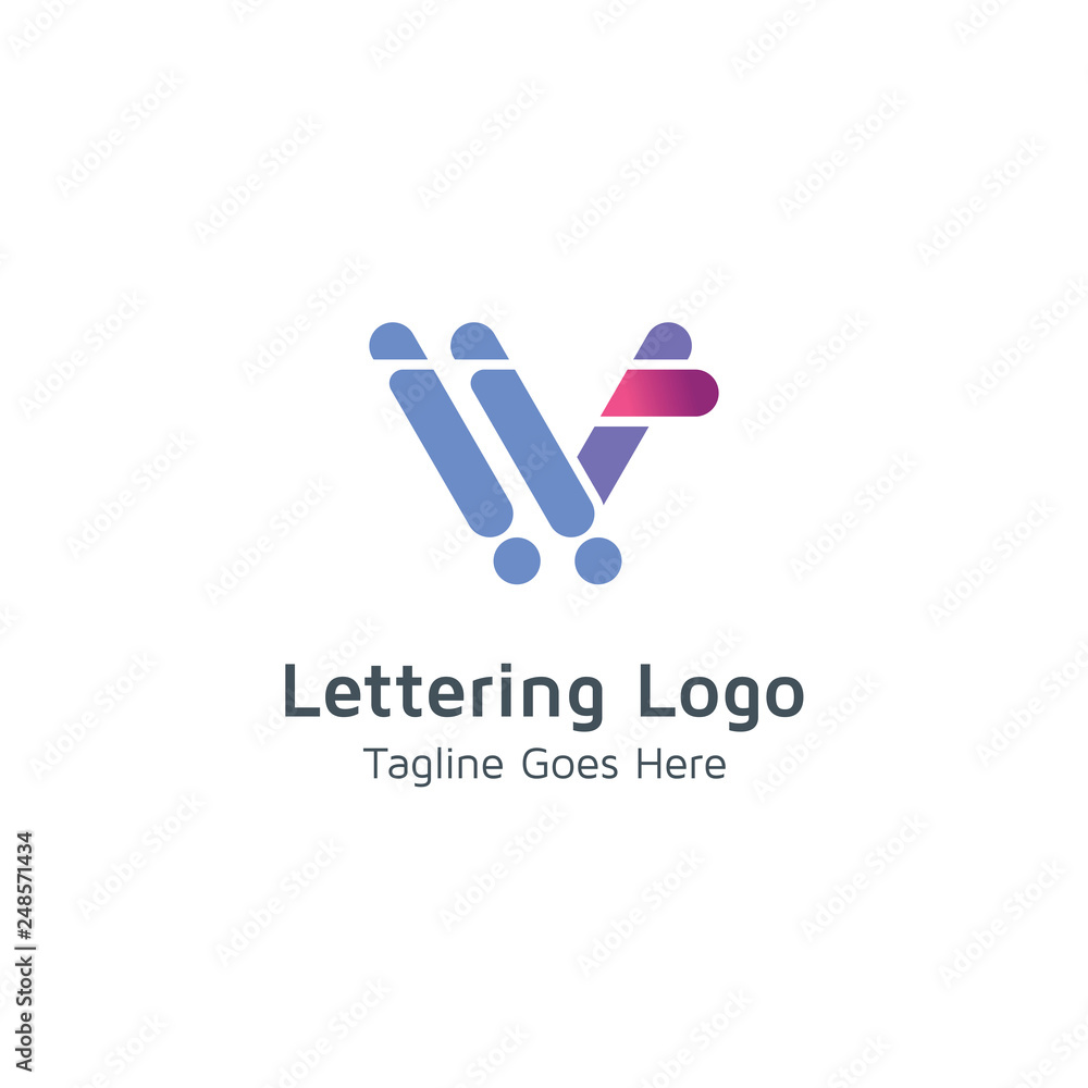Lettering W Vector Lettering W Vector