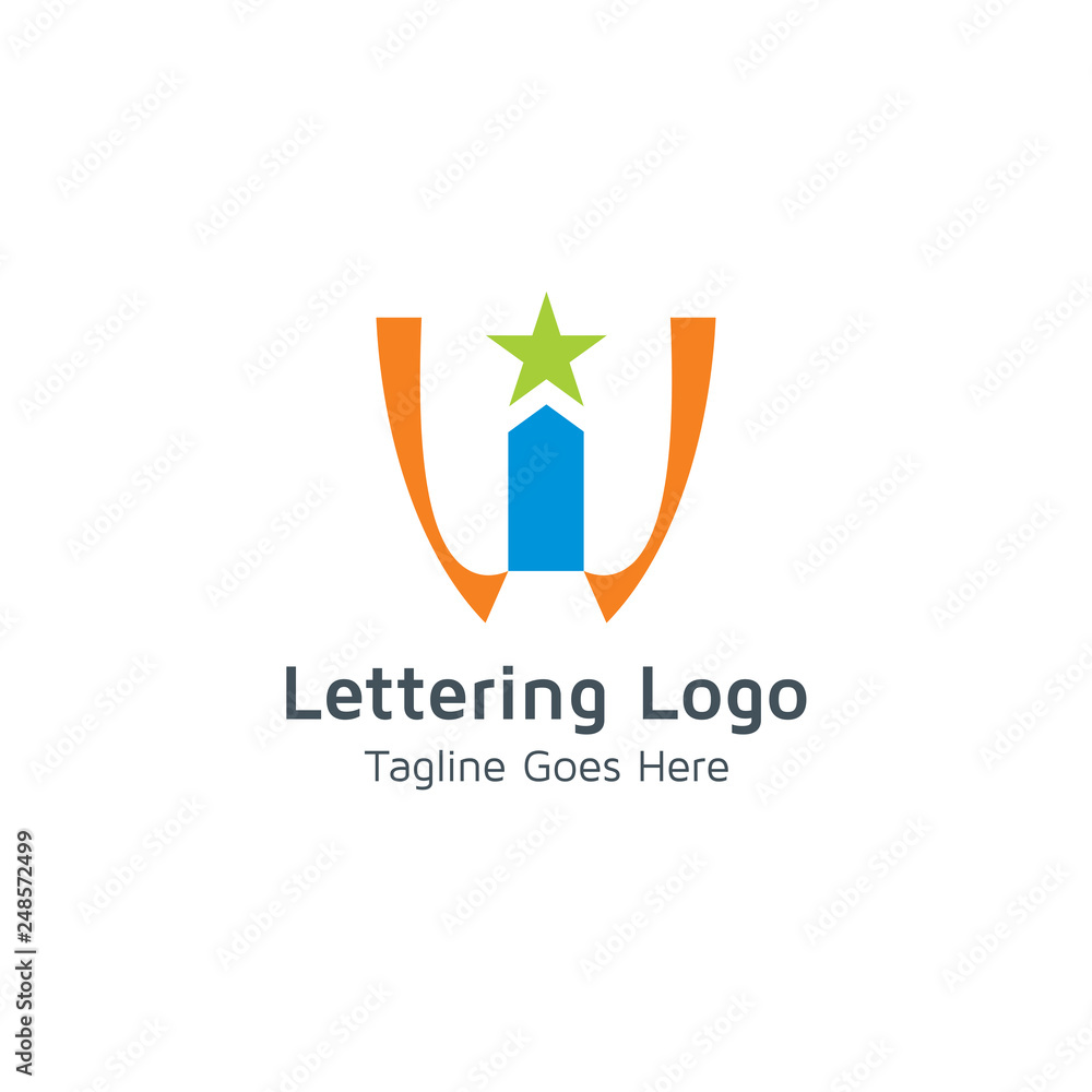 Lettering W Vector Lettering W Vector