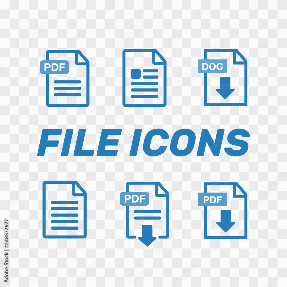 File Icons. Document icon set. File Icons line style illustration File Icons. Document icon set. File Icons line style illustration