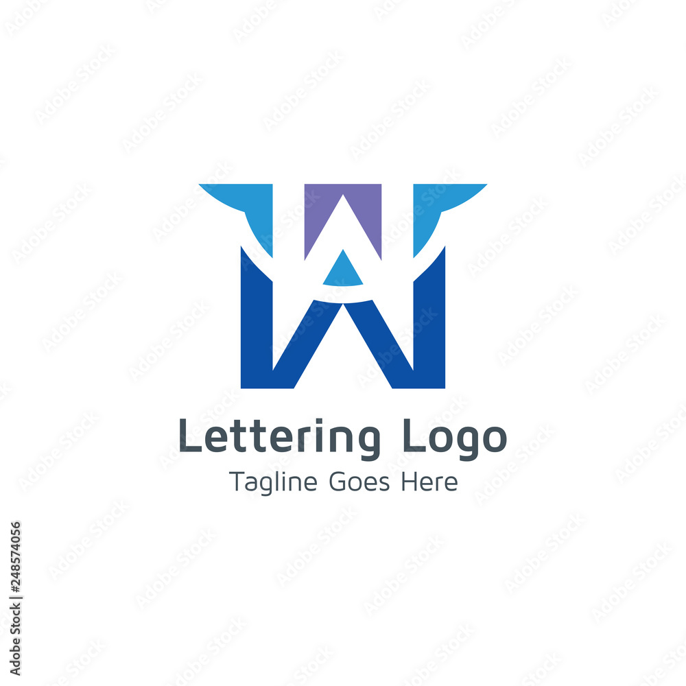 Lettering W Vector Lettering W Vector