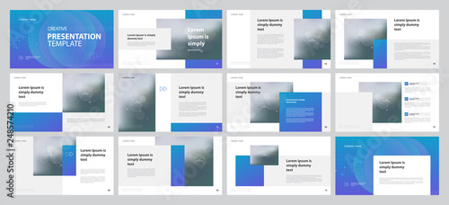 business presentation design template with page layout design for brochure , annual report , portfolio, book , company profile , and  proposal with info graphic elements 