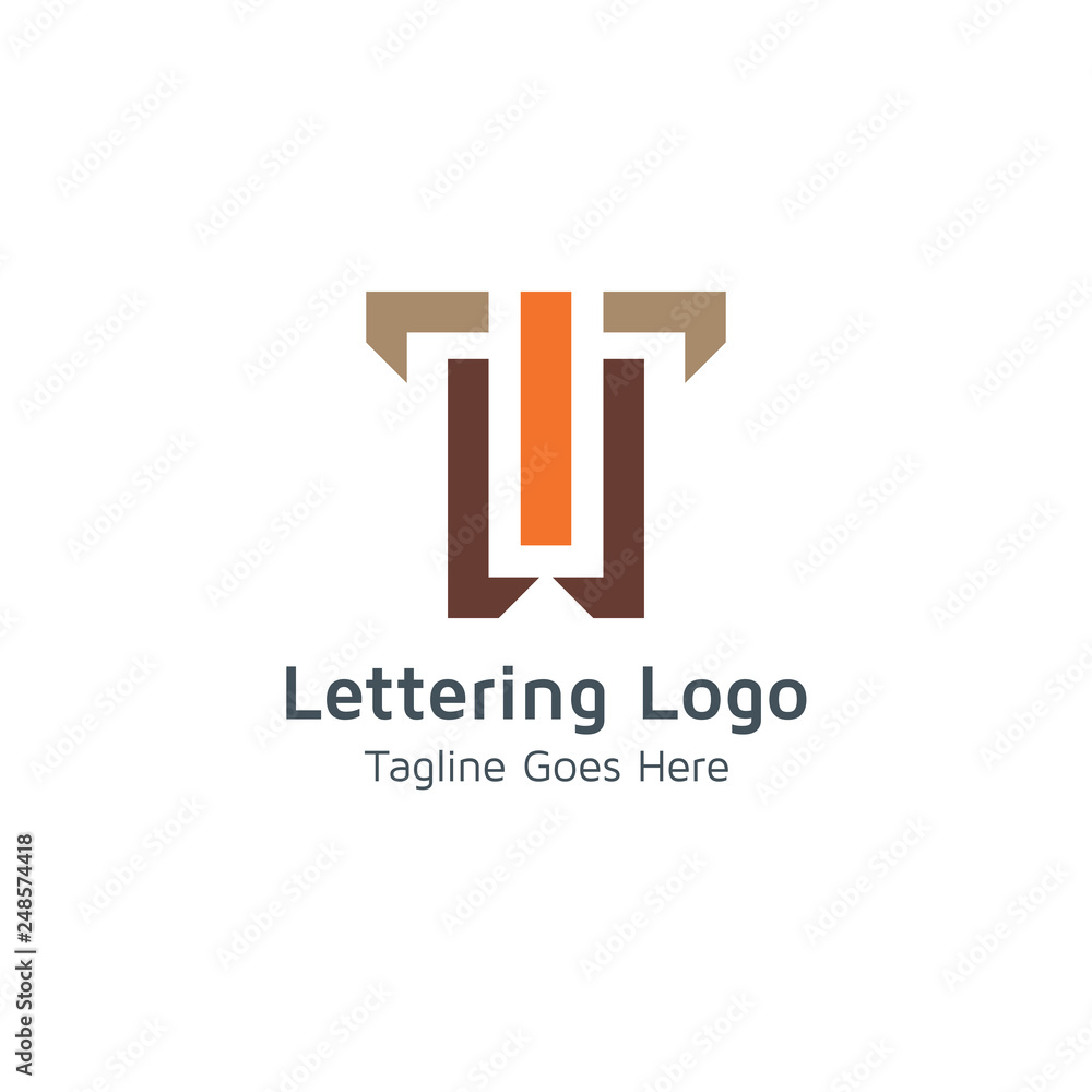 Lettering W Vector Lettering W Vector