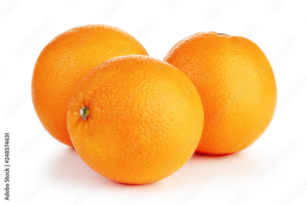 fresh orange fruits isolated on white background fresh orange fruits isolated on white background