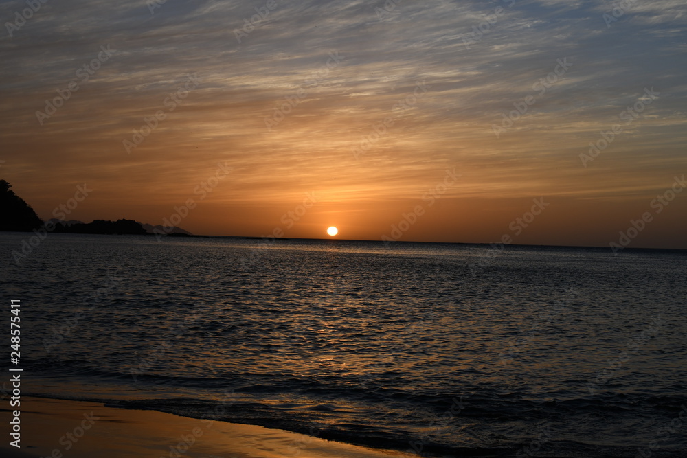 sunset at the sea sunset at the sea